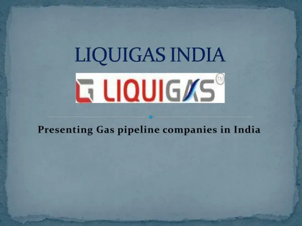 Gas pipeline companies in India