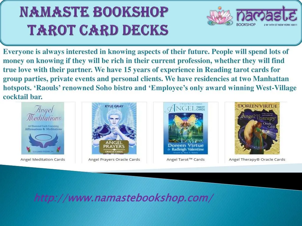 namaste bookshop tarot card decks