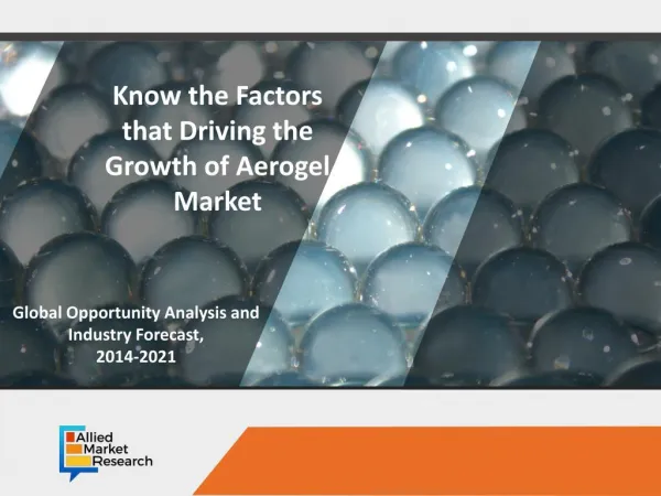 Aerogel Market by Key Players, Product,Analysis and Forecast