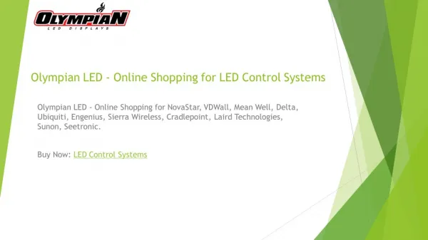 Olympian LED - Online Shopping for LED Control Systems
