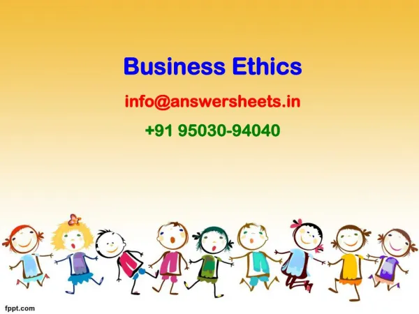 business ethics info@answersheets in 91 95030 94040