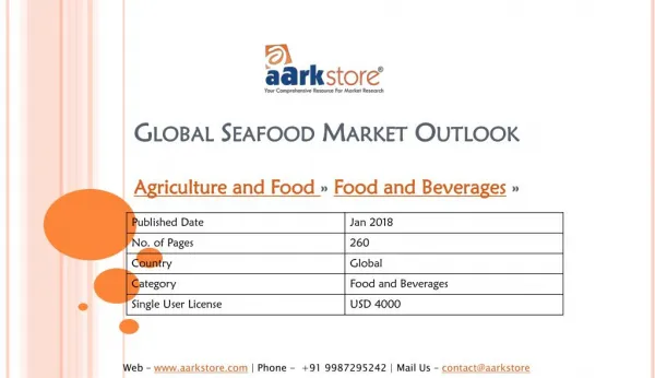 Global Seafood Market Outlook Market Research Report