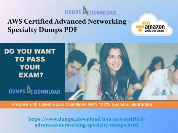 Your Key To Success: AWS Certified Advanced Networking - Specialty Dumps