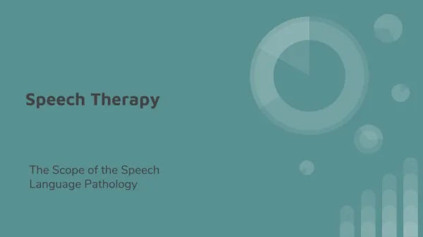 the scope of speech language pathology