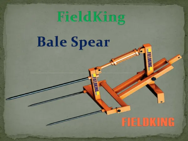 Skid Steer Bale Spear - Fieldking