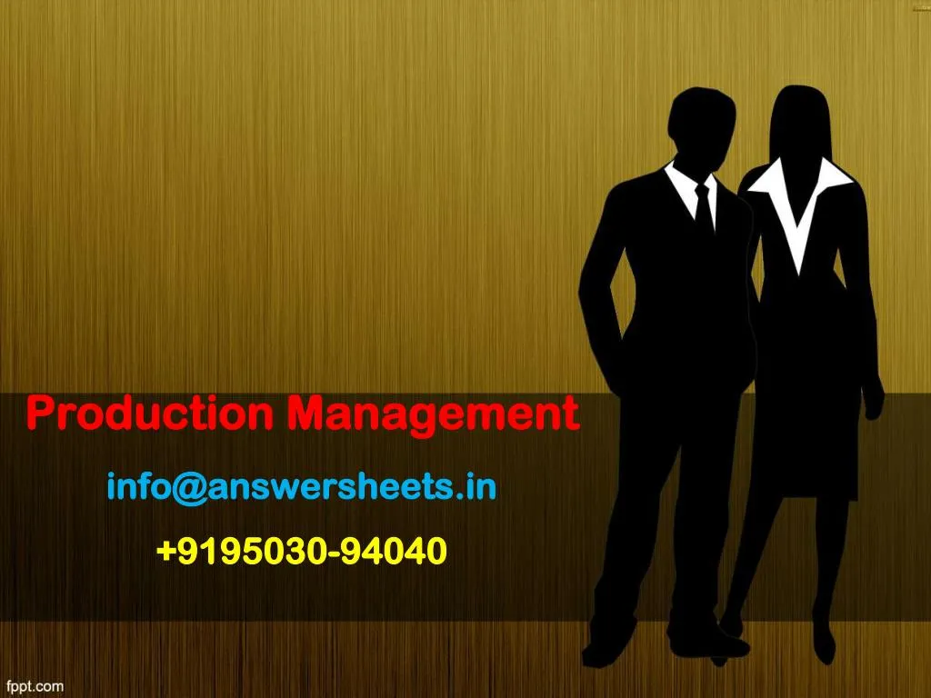 production management info@answersheets in 9195030 94040