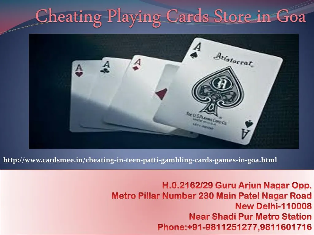 cheating playing cards store in goa