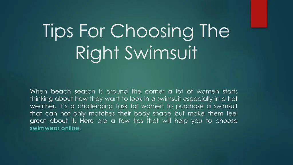 tips for choosing the right swimsuit
