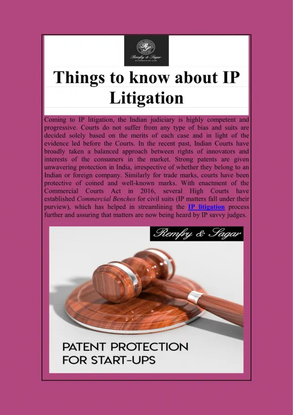 The Most Important Things about IP Litigation