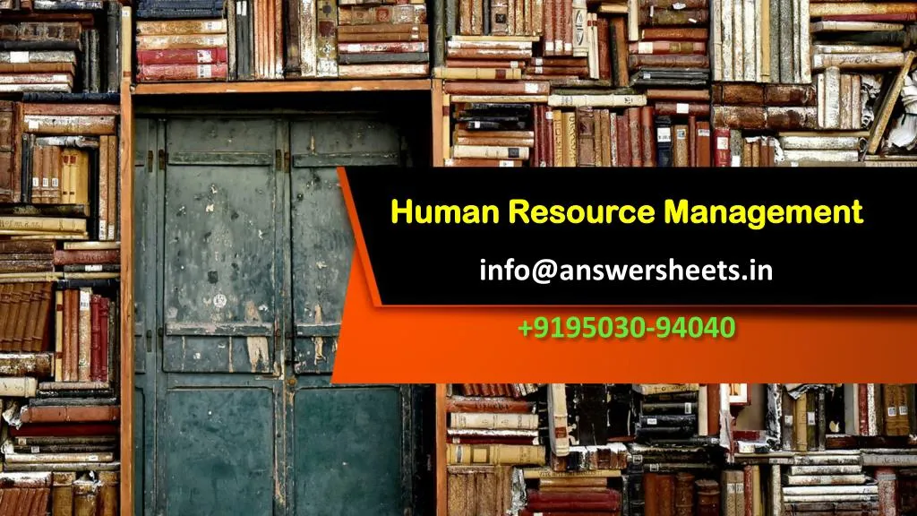 human resource management info@answersheets in 9195030 94040