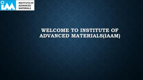 Advanced Material Science and Technology