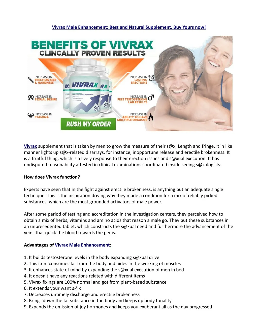 vivrax male enhancement best and natural