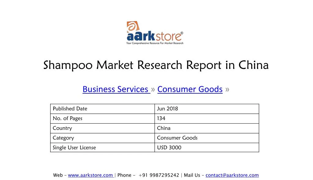 shampoo market research report in china