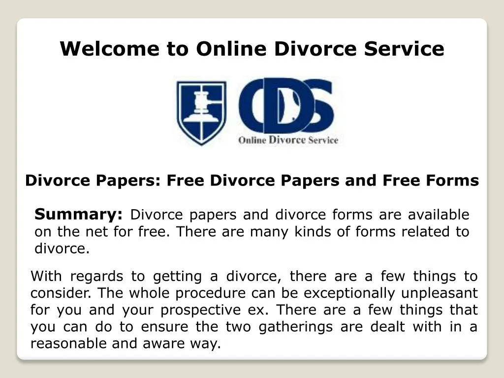 welcome to online divorce service