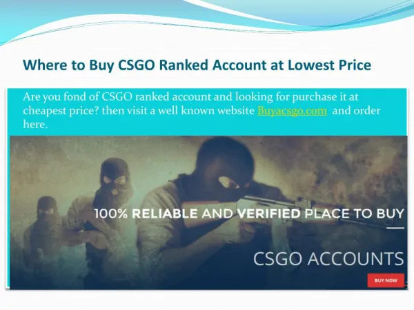 Where to Buy CSGO Ranked Accounts at lowest price