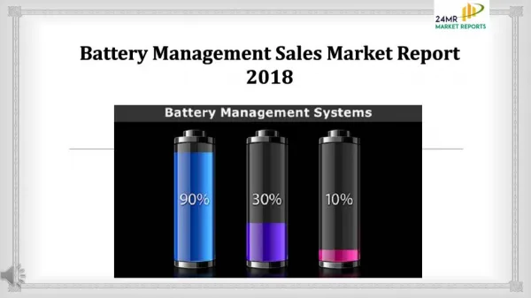 Battery Management Sales Market Report 2018