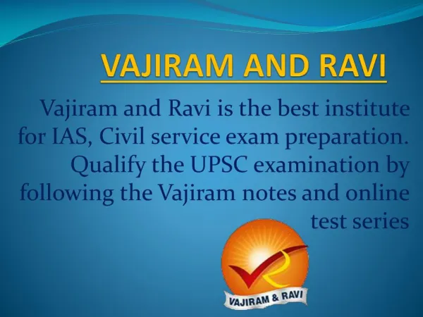 Vajiram and Ravi - Current Affairs for Civil Services