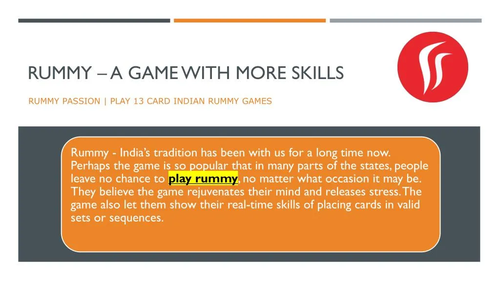 rummy a game with more skills