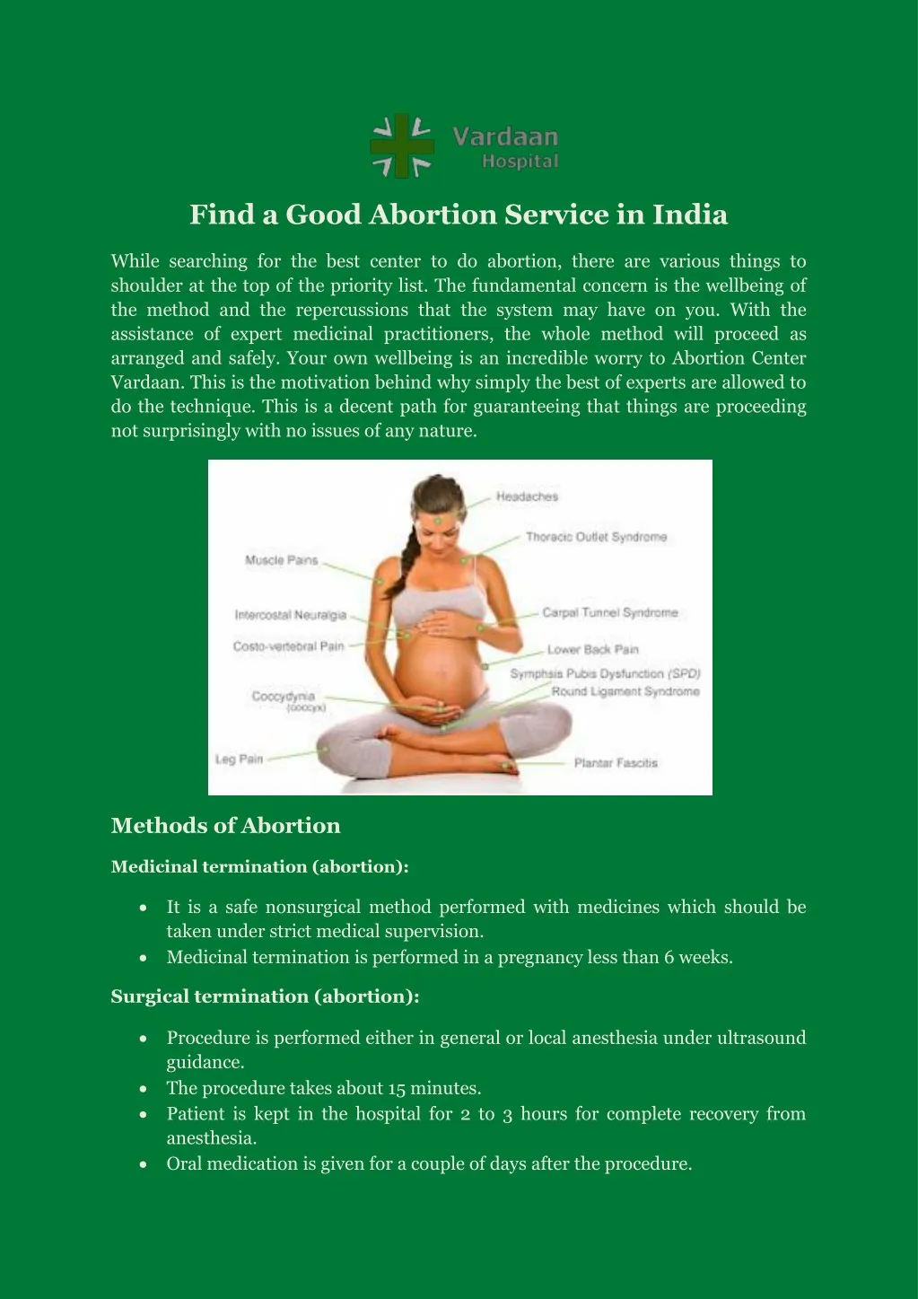 find a good abortion service in india
