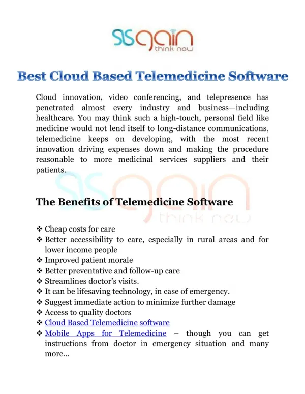 Top Telemedicine Software Program Developer Company