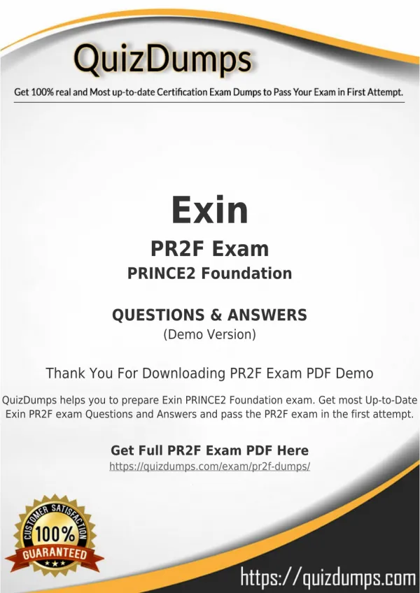 PR2F Exam Dumps - Real PR2F Dumps PDF [2018]