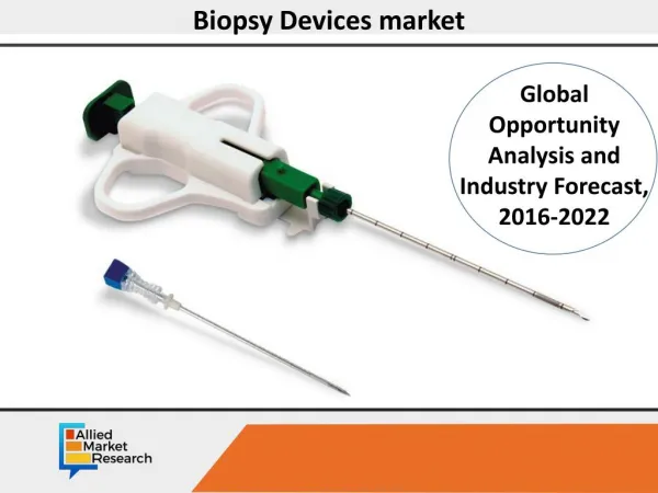 Biopsy Devices Market to Reach $2,399 Million, Globally, by 2022