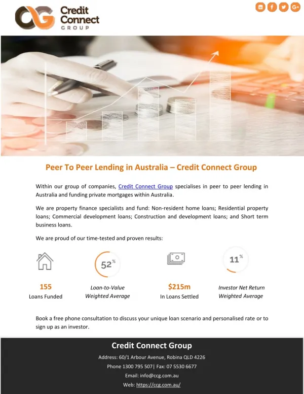 Peer To Peer Lending in Australia – Credit Connect Group