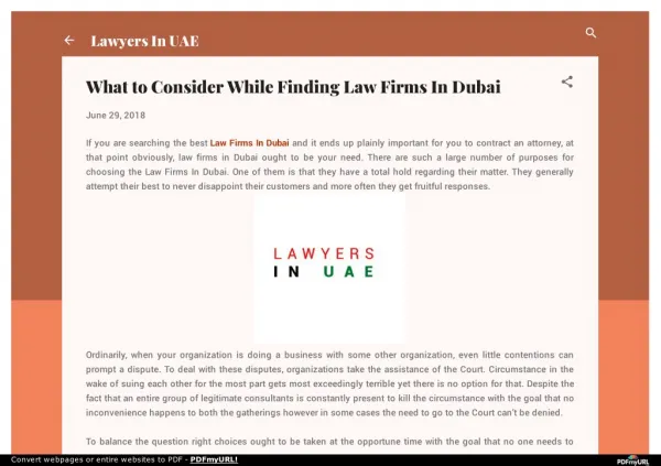 What to Consider While Finding Law Firms In Dubai