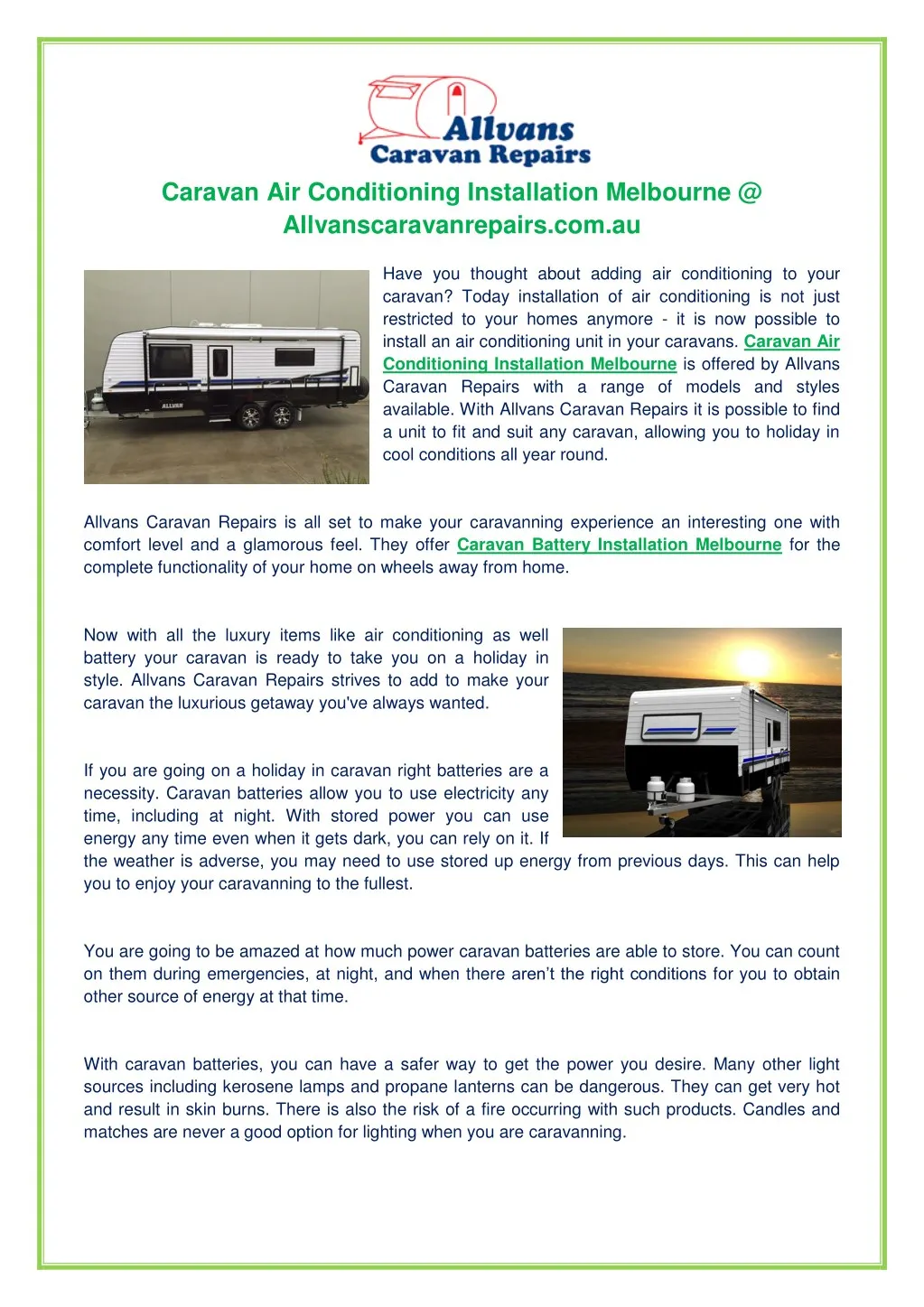 caravan air conditioning installation melbourne