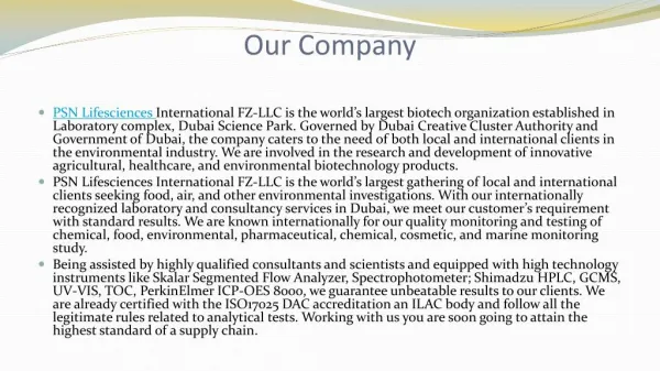 Equipment Suppliers, Diagnostic and Analysis Dubai