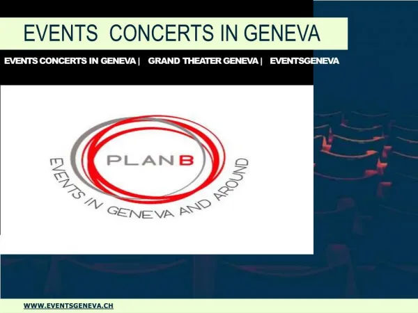 Concert Geneve | Events In Geneva | Agenda Geneve