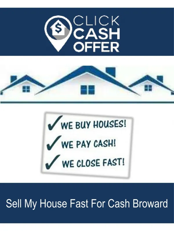 Sell My House Fast For Cash Broward