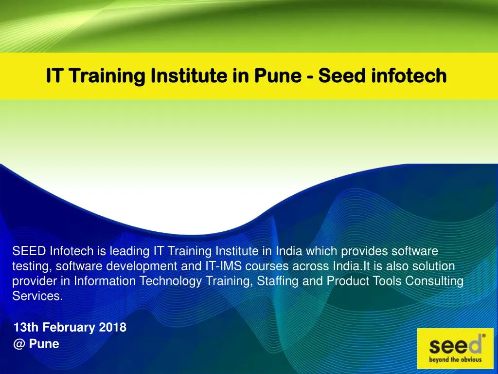 it training institute in pune seed infotech