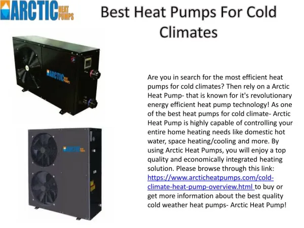 Best Heat Pumps for Cold Climates