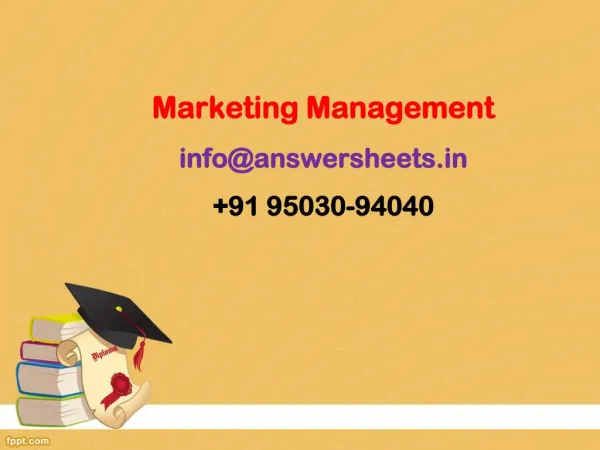 marketing management info@answersheets in 91 95030 94040
