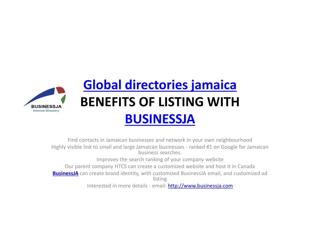 global directories jamaica benefits of listing with businessja