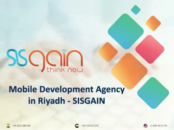 Mobile Development Service in Riyadh | SISGAIN