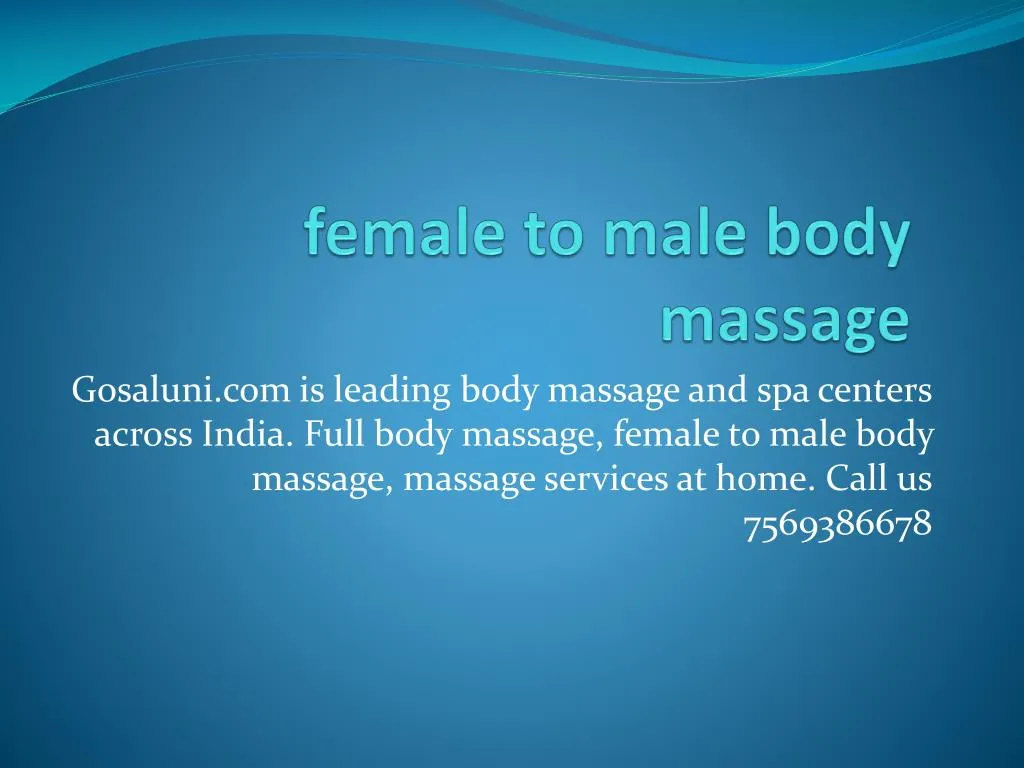 female to male body massage