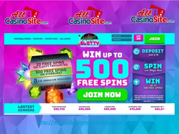 Jackpot Slotty - Win up to 500 Free Spins on Starburst - Best UK Slots Casino Site