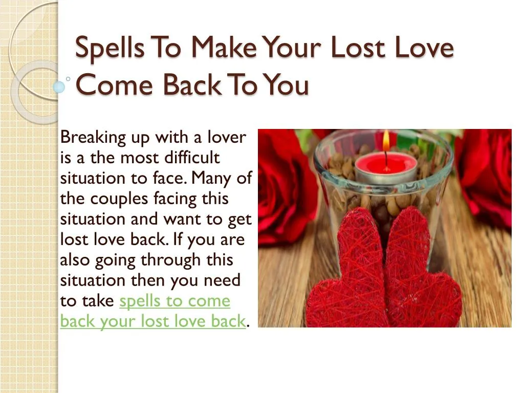 spells to make your lost love come back to you