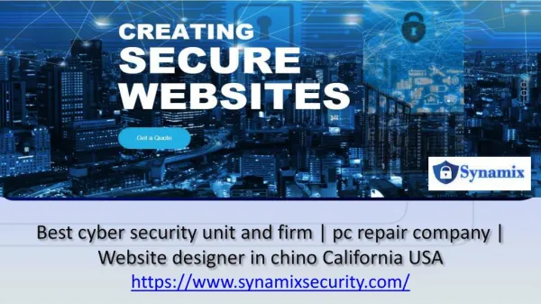 Best cyber security unit and firm pc repair company - website designer in chino california usa