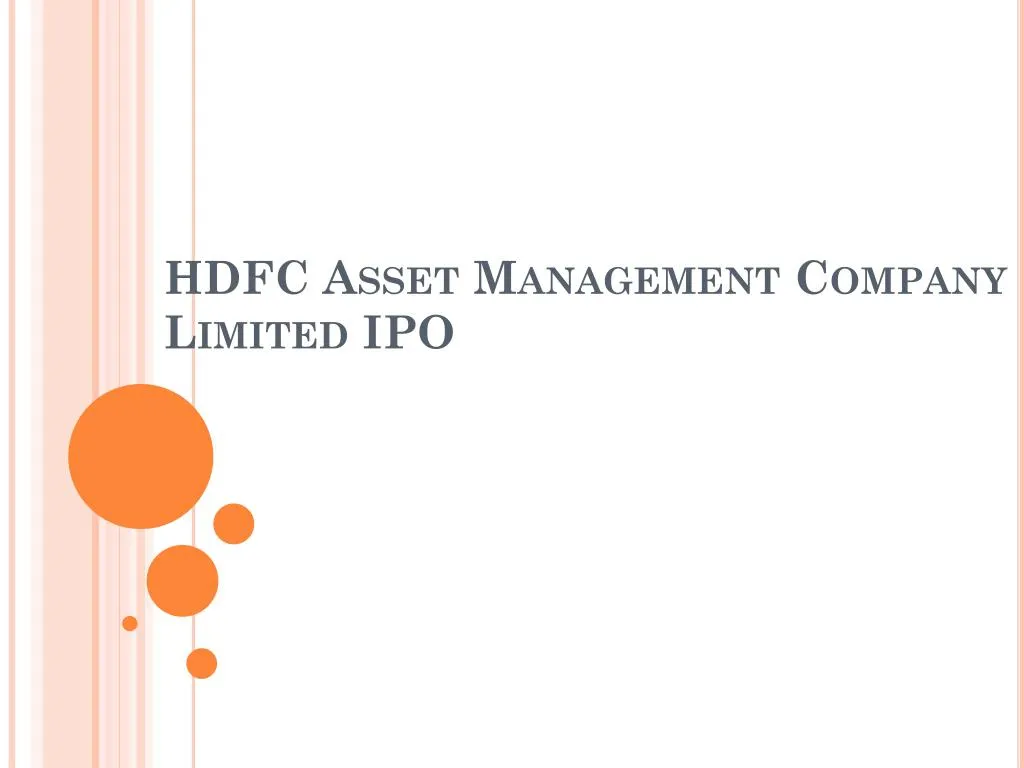 hdfc asset management company limited ipo