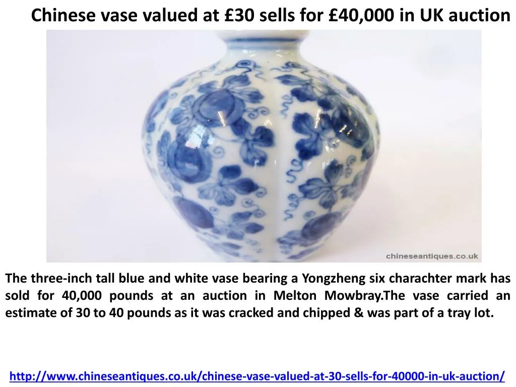 chinese vase valued at 30 sells