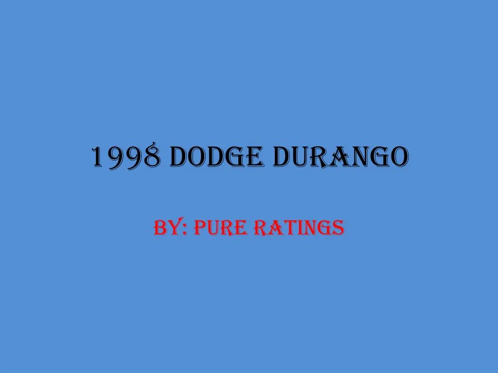 1998 dodge durango