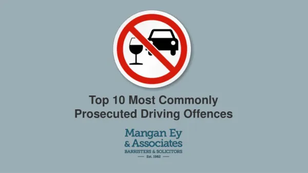 Top 10 Most Commonly Prosecuted Driving Offences