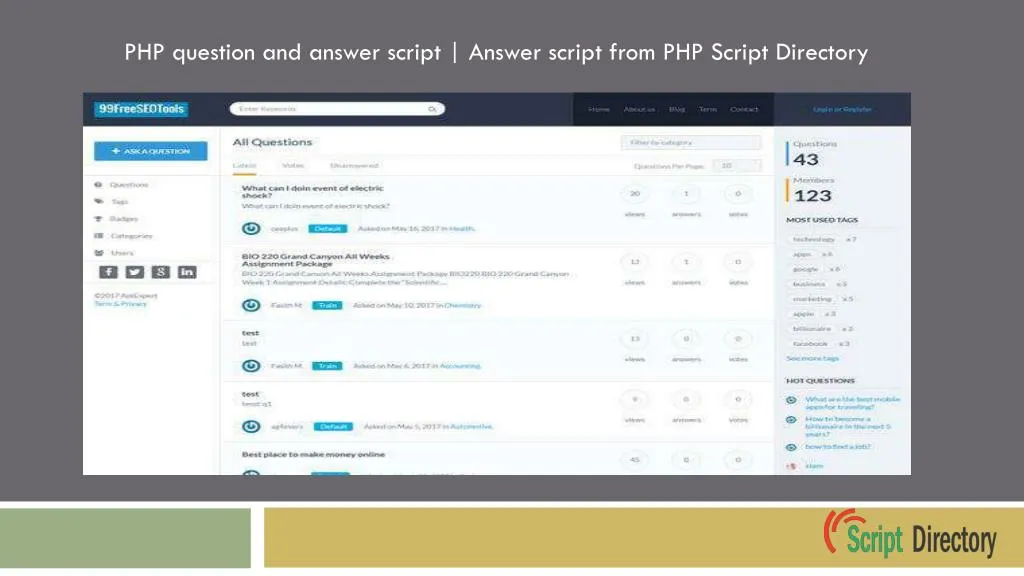 php question and answer script answer script from
