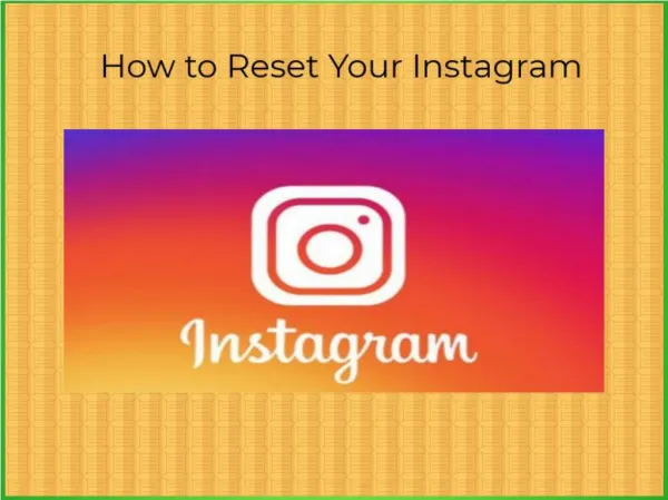 How to Reset Instagram Account
