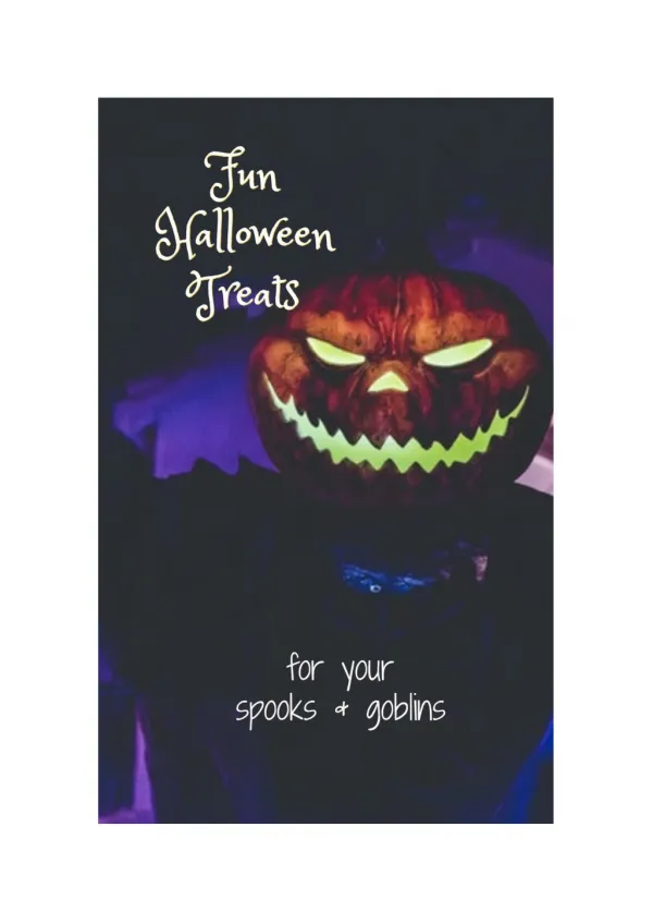 Halloween Recipes for Spooks & Goblins
