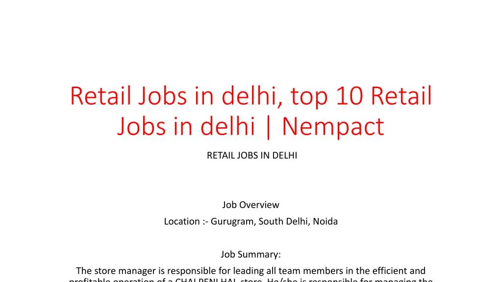 retail jobs in delhi top 10 retail jobs in delhi nempact