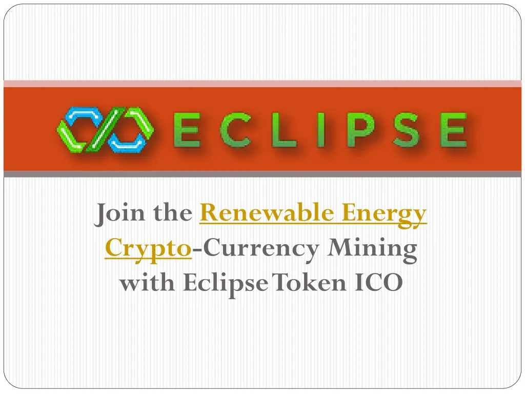 join the renewable energy crypto currency mining